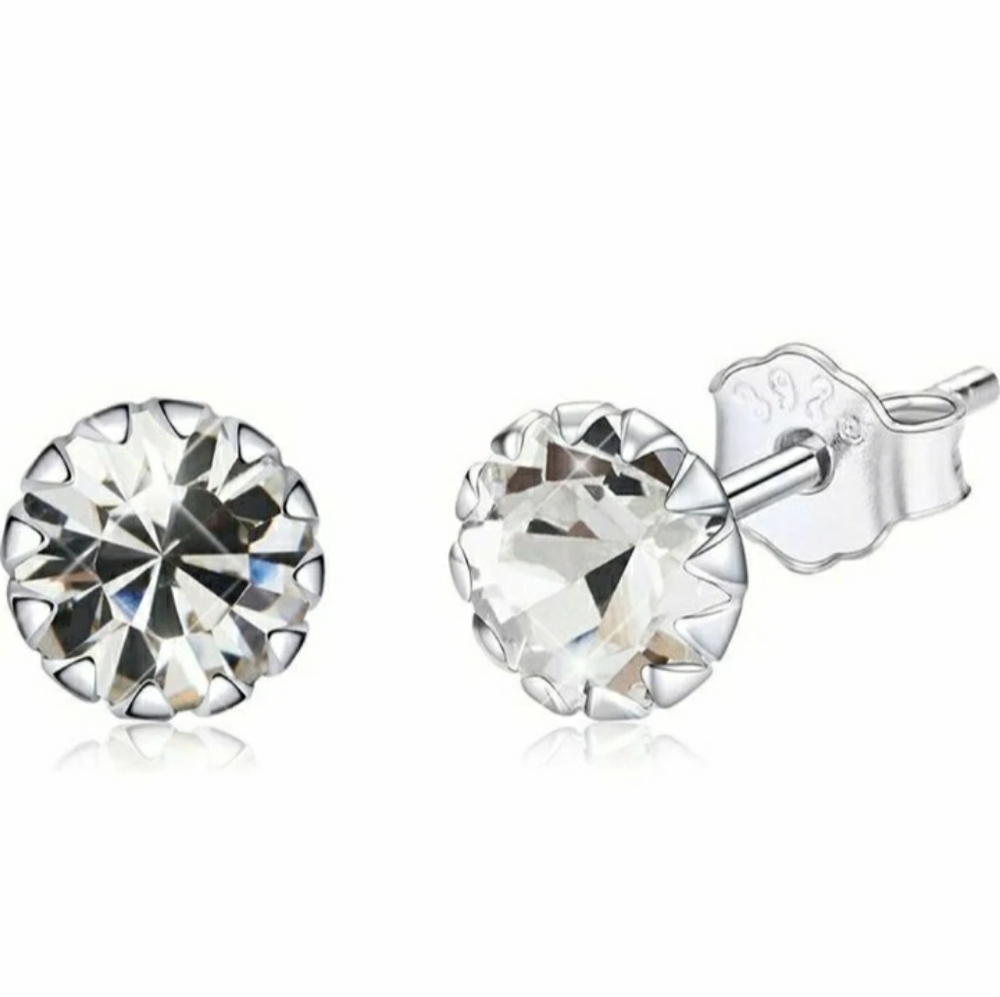 Sterling Silver Cubic Zirconia Studs